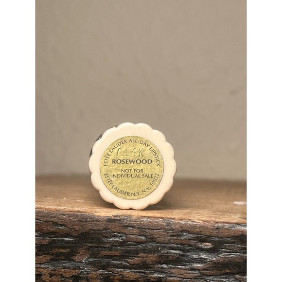 RARE Estee Lauder All-Day Lipstick ROSEWOOD Ribbed Tube Full Size…Tip Crushed - Picture 3 of 3